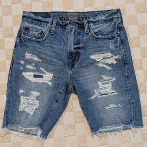 American Eagle Outfitters Men's Distressed Blue Jean Shorts Size 30